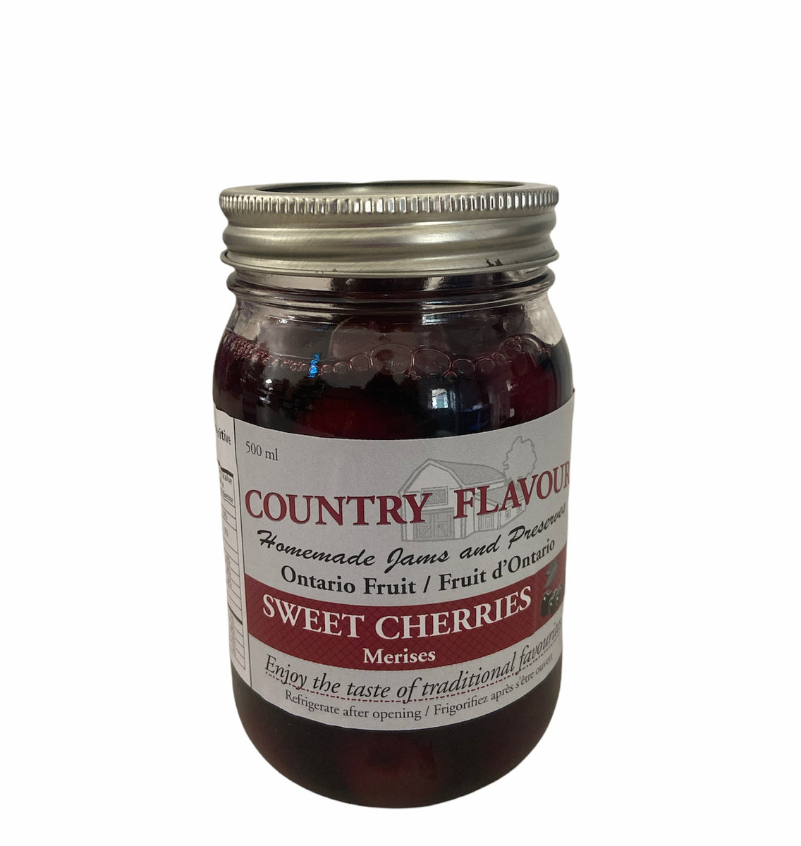 Jarred Sweet Cherries 500mL Sheldon Creek Dairy Farm Store